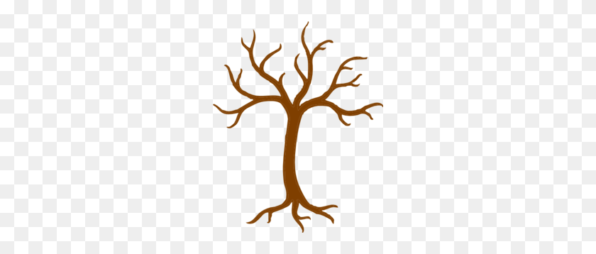 240x298 Bare Tree With Roots Clip Art - Tree Roots PNG