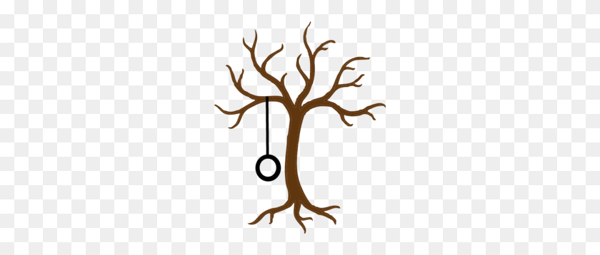 240x298 Bare Tree With Tire Swing Clip Art - Tree Swing Clipart
