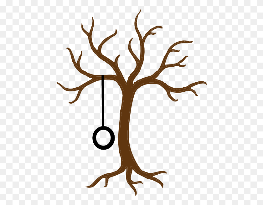 480x595 Bare Tree With Tire Swing Png, Clip Art For Web - Tire Clipart