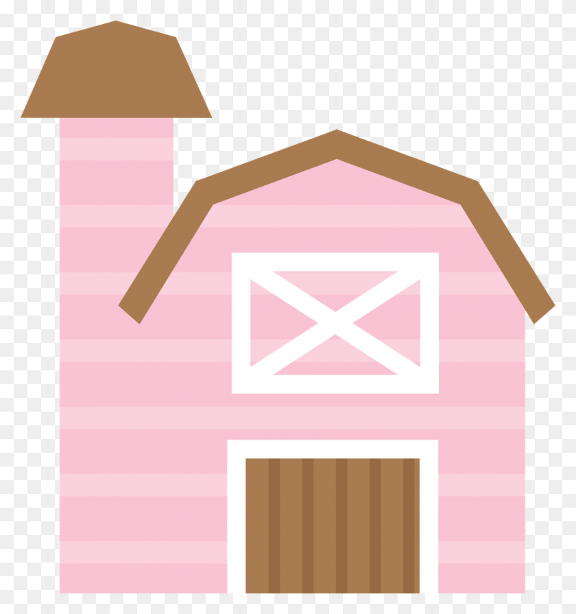 900x964 Barn Clipart Pink - Barn Door Clipart