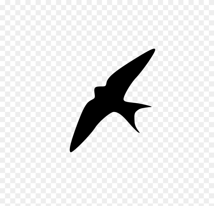 750x750 Barn Swallow Silhouette Bird Wing - Clipart Barn Black And White