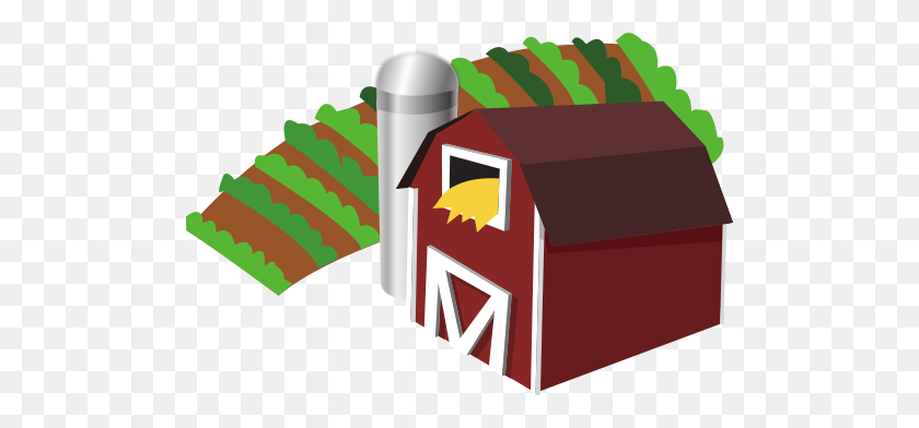 500x332 Barn With Farm Clip Art - Red Barn Clipart