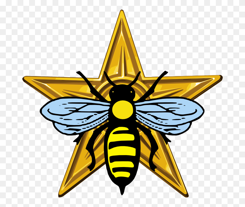 690x650 Barnstar Of Busy Bee - Abejorro Png