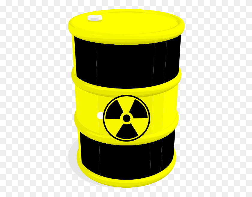 390x597 Barrel Yellow Black Bio Hazard Clip Art - Bio Clipart