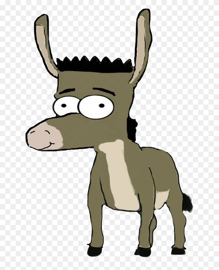 649x972 Bart Simpson As Donkey - Shrek Head PNG