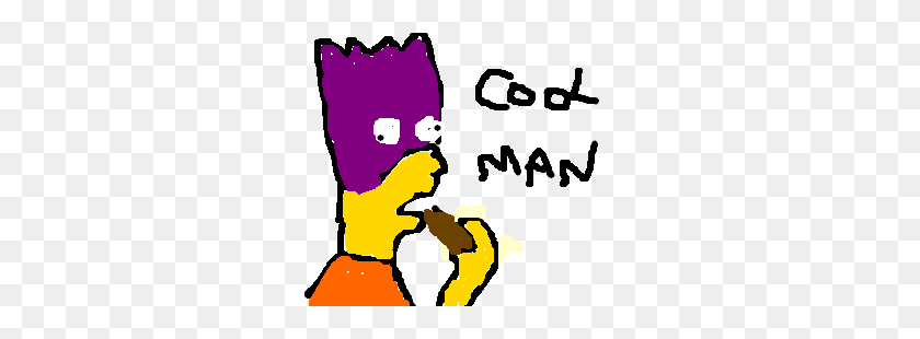 300x250 Bart Simpson Eating Beef Jerky Drawing - Beef Jerky Clipart