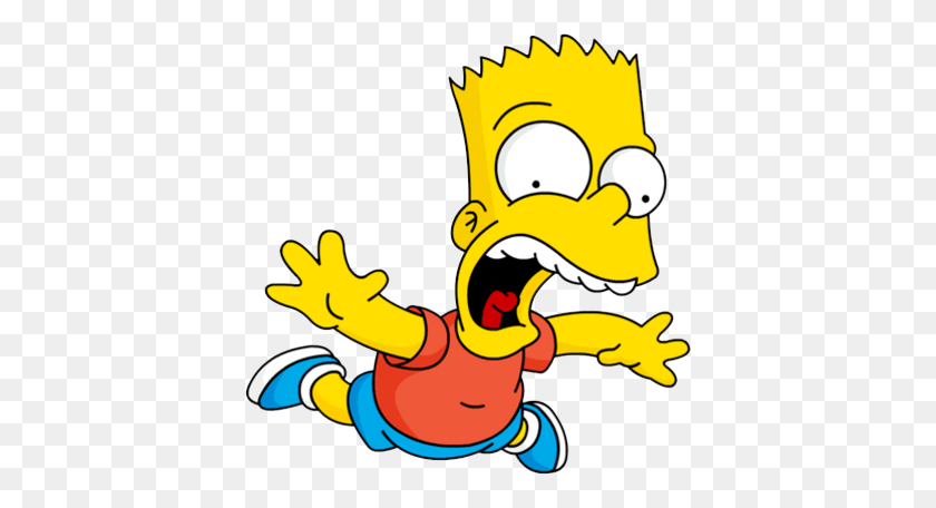 400x396 Bart Simpson Falling Transparent Png - Simpson PNG