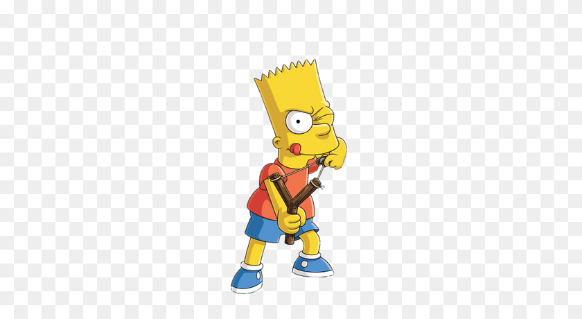 400x400 Bart Simpson Shooting A Catapult Transparent Png - Bart PNG