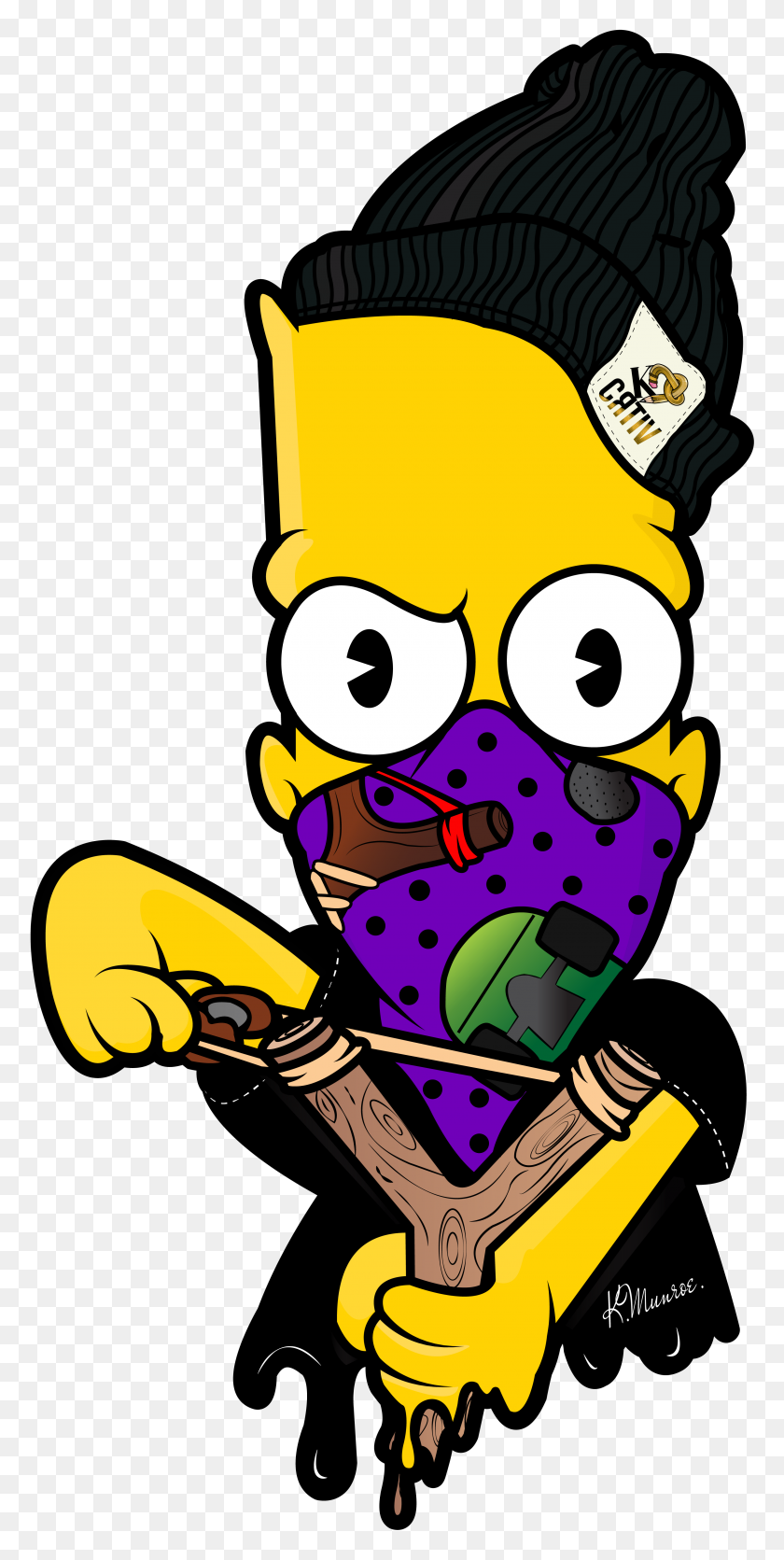 3000x6198 Bart Simpson Simpsons Supremo Amor Kendrick Vintage Tra - Bart Simpson Png