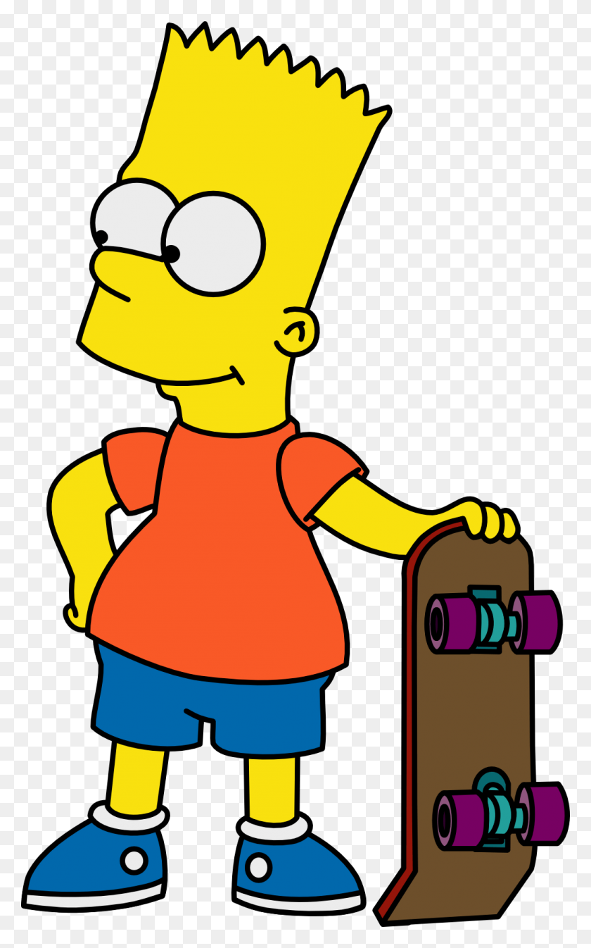 1045x1723 Bart Simpson Skateboard Transparent Png - Simpson PNG