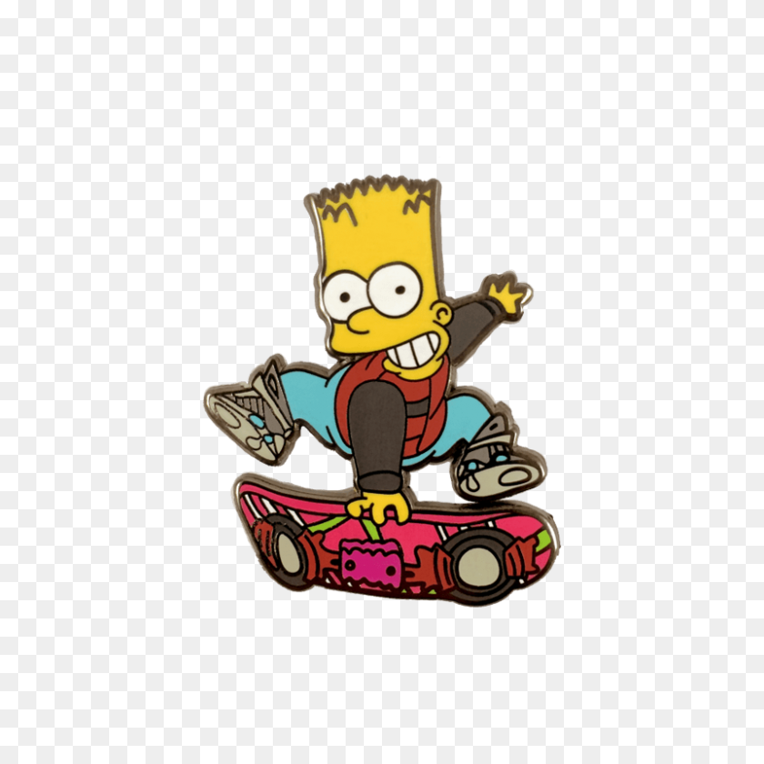 800x800 Barty Mcfly Lapel Pin Bart Simpson The Simpsons Marty Mcfly - Back To The Future PNG