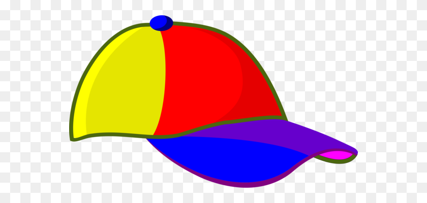 568x340 Baseball Cap Hat Black And White - Softball Player Clipart