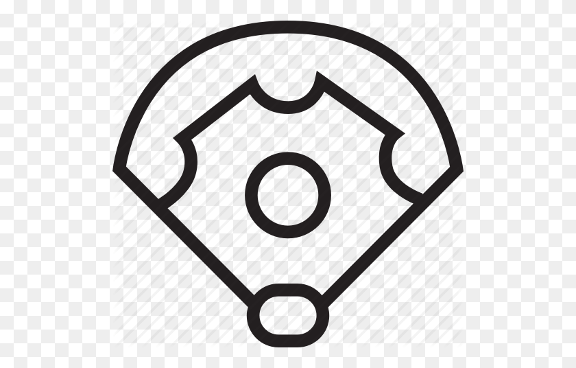 512x476 Béisbol, Icono De Diamante - Diamante De Béisbol Png