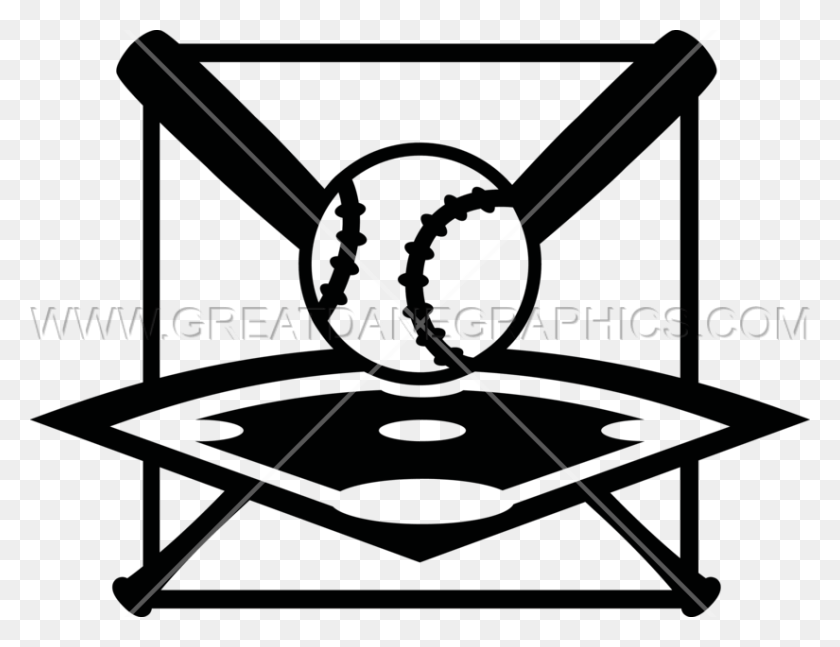 825x621 Obra De Arte Lista Para La Producción De Diamantes De Béisbol Para La Impresión De Camisetas - Diamante De Béisbol Png