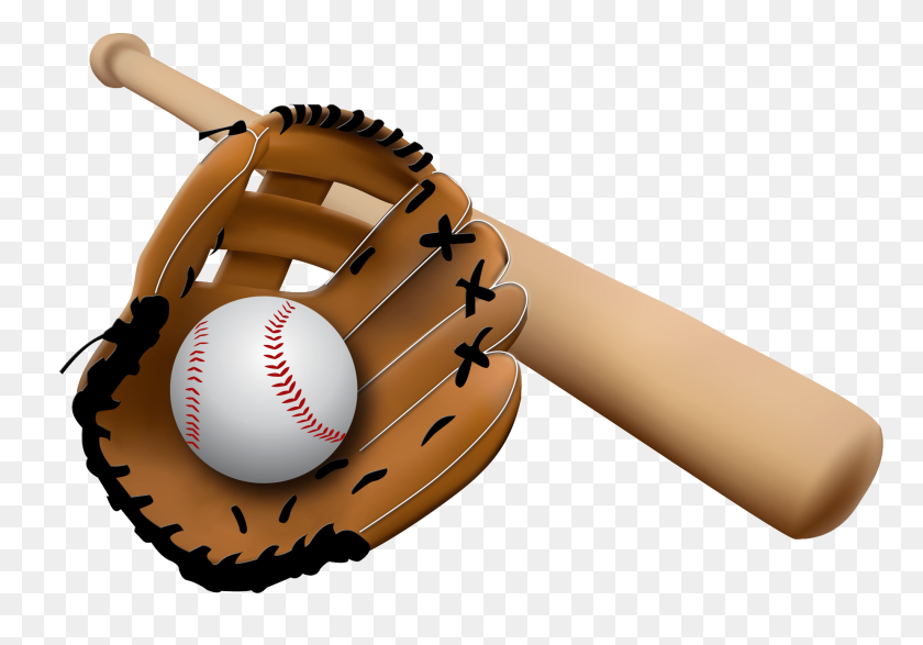 1849x1251 Baseball Glove And Bat Transparent Png - PNG Baseball