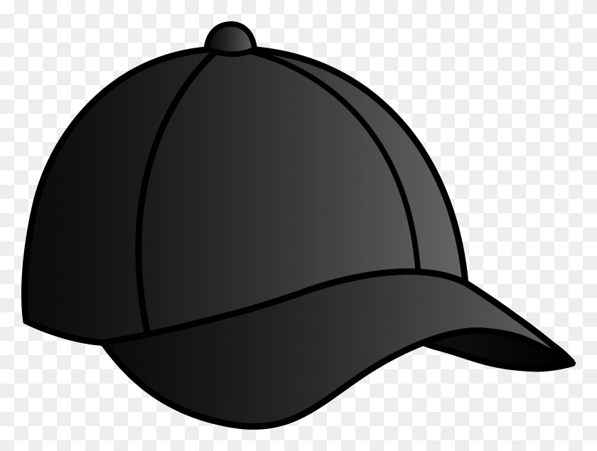 5444x4015 Baseball Hat Baseball Cap Clip Art Free Vector In Open Office - Baseball Clipart Black And White