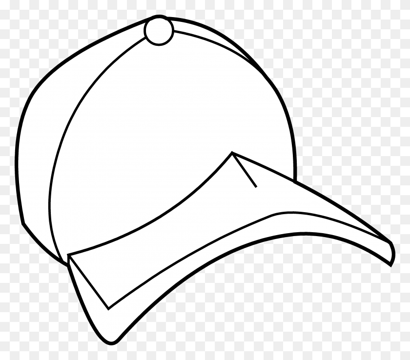 4009x3489 Baseball Hat Clipart Black And White - Baseball Field Clipart Black And White