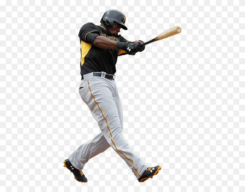 409x600 Baseball Player Swinging Bat - Baseball Player PNG