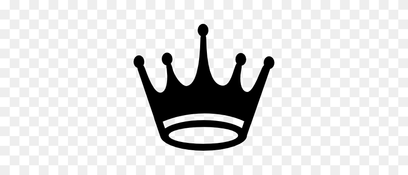 300x300 Basic Crown Sticker - Crown Silhouette PNG
