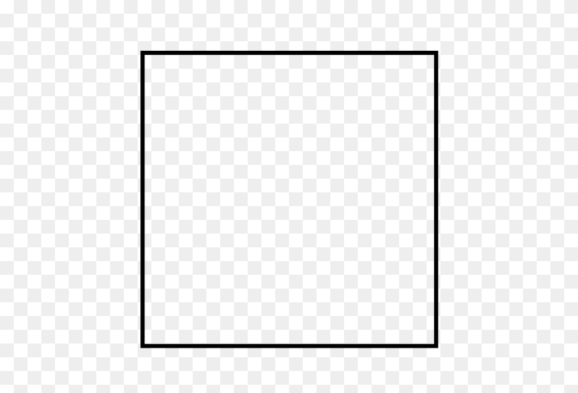 512x512 Basic Square Outline - Rectangle Border PNG