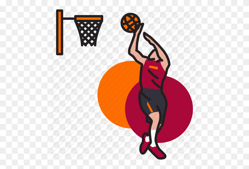512x512 Basket, Basketball, Game, Nba, Shoot, Sport, Throw Icon - Basketball Vector PNG