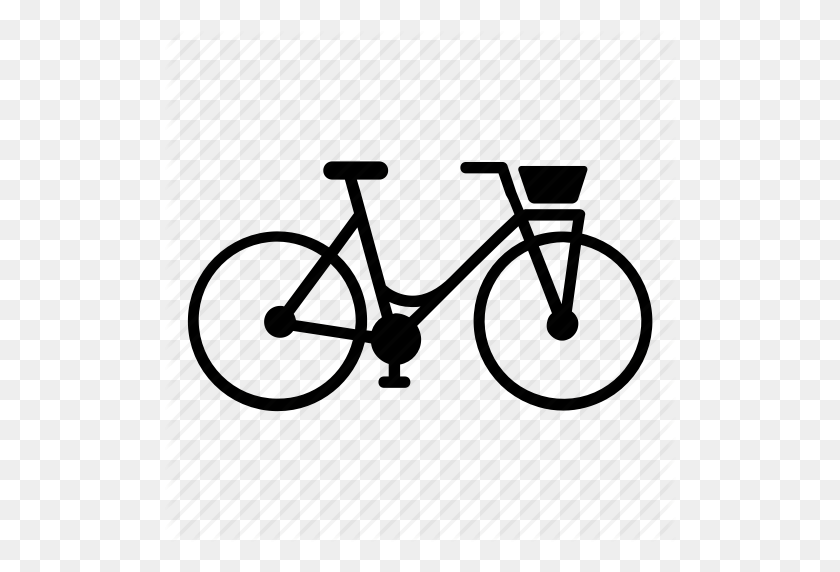 512x512 Cesta, Bicicleta, Bicicleta, Ciudad, Niña, Paseo, Icono De La Calle - Imágenes Prediseñadas De Niña Montando Bicicleta