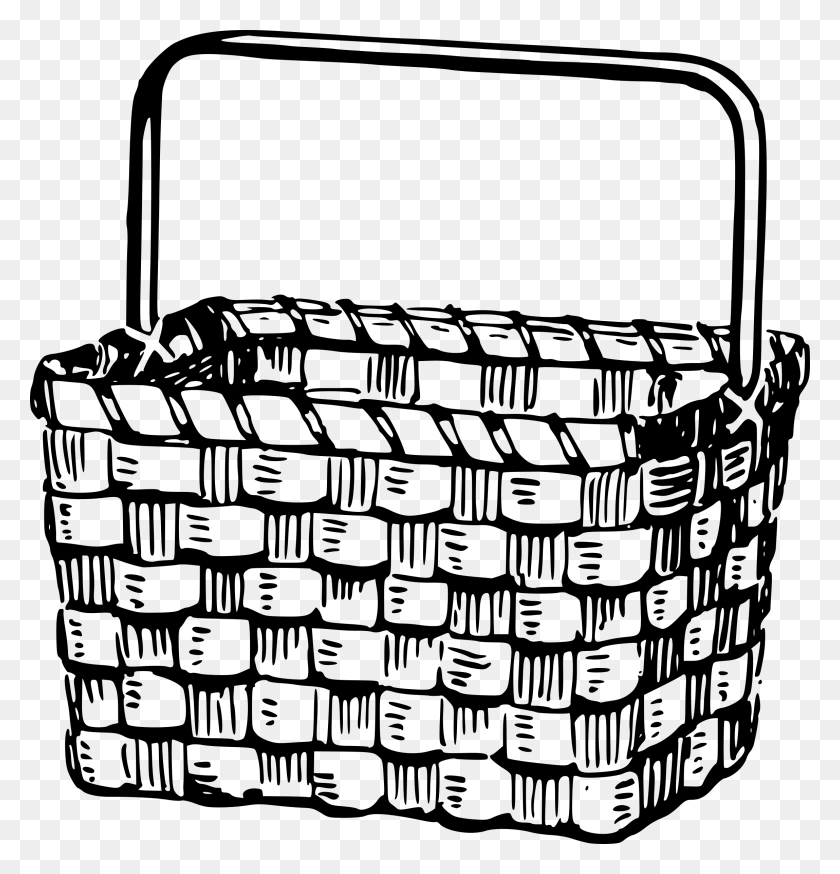 2298x2400 Basket Clipart - Laundry Clipart Black And White