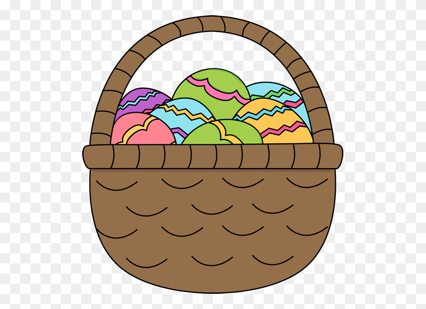515x550 Basket Clipart Cute - Free Religious Easter Clip Art