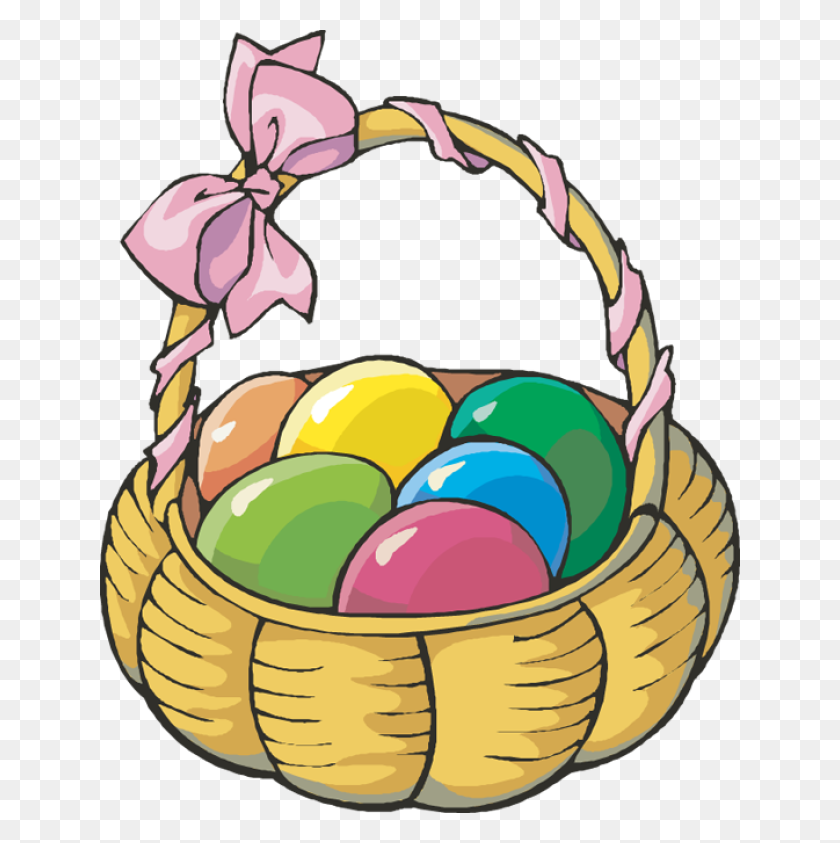 640x783 Basket Clipart Easter Basket - Easter Candy Clipart