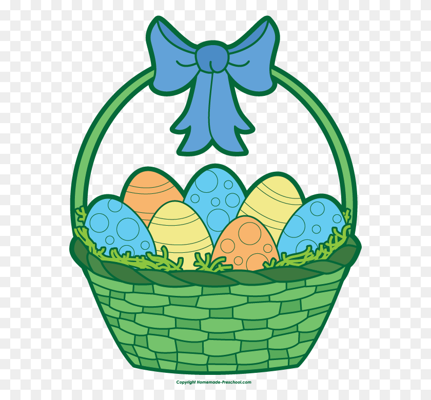 570x720 Basket Easter Clipart, Explore Pictures - Chocolate Bunny Clipart