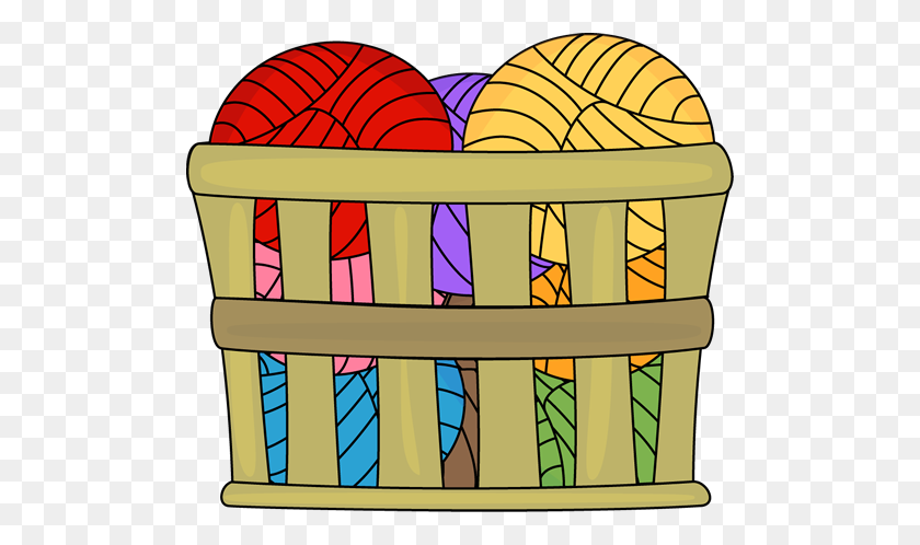 500x438 Basket Of Yarn Clipart School Yarn, Clipart - Free Thursday Clipart