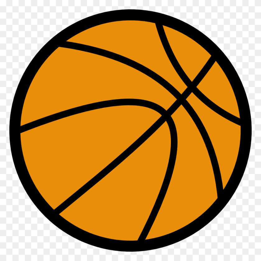 999x999 Basketball Clipart Black And White - Black And White Ball Clipart