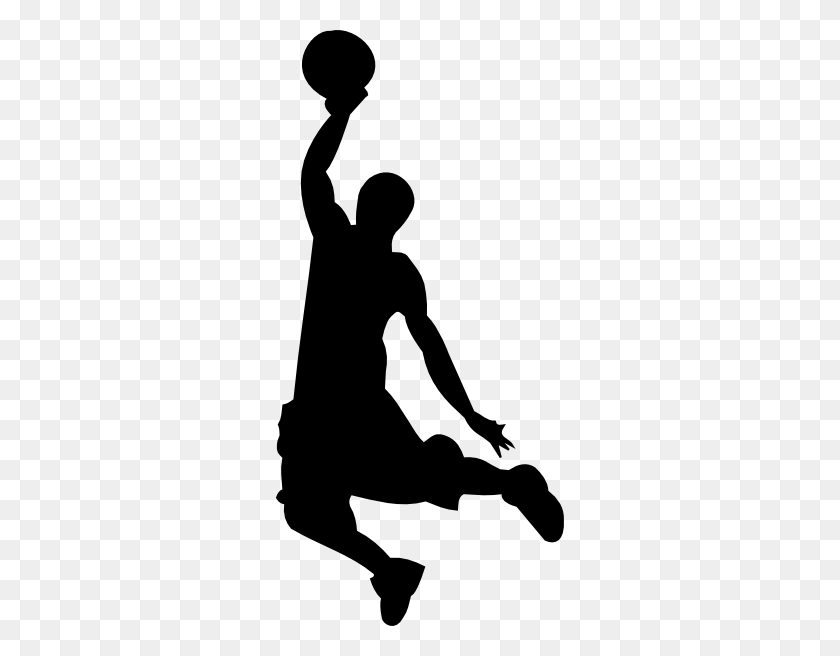 288x596 Basketball Clipart Silhouette Clip Art Images - Person Clipart Silhouette