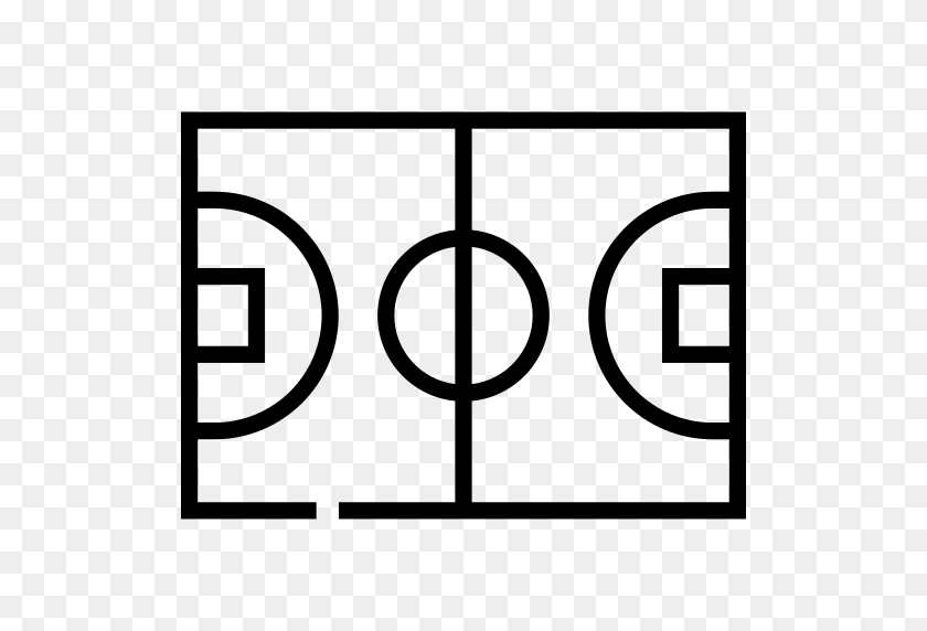 512x512 Basketball Court Png Icon - Court PNG