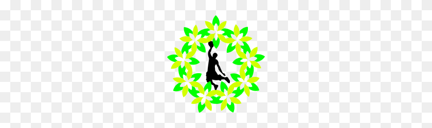 190x190 Círculo De Flores De Baloncesto - Círculo De Flores Png