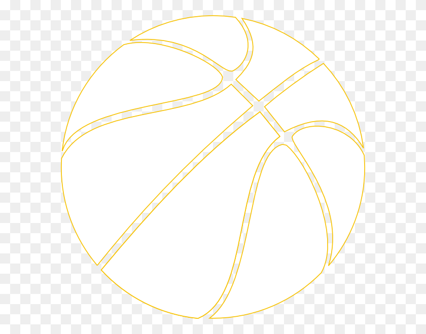 600x599 Basketball Outline Clip Art - Basketball Court Clipart