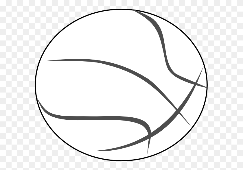600x528 Basketball Outline Clip Art - Basketball PNG Images