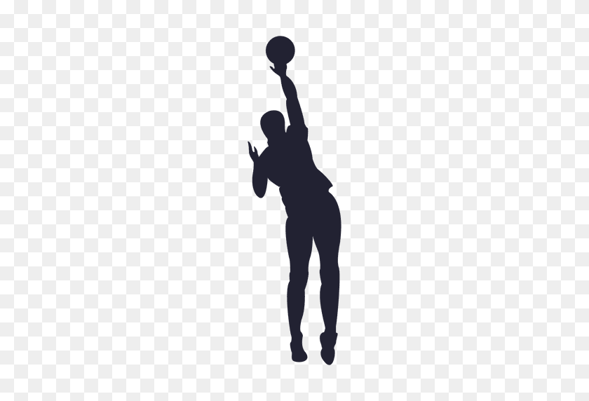 512x512 Basketball Player Silhouette - Basketball Silhouette PNG