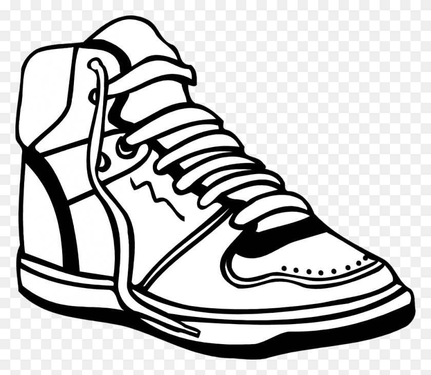 958x824 Баскетбольная Обувь Клипарт Прозрачные Коллекции Techflourish - Обувь Клипарт Черный И Белый
