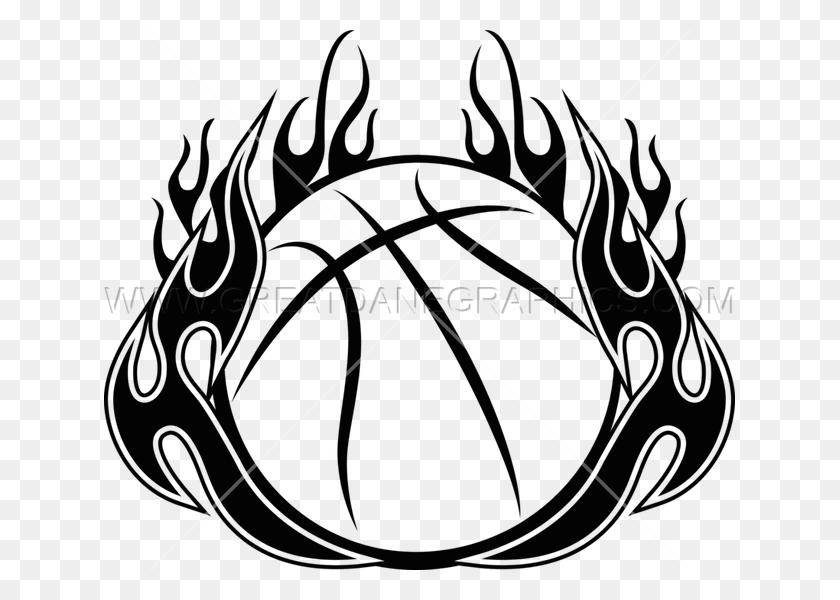 631x540 Basketball With Flames Clipart Clip Art Images - Girl Playing Basketball Clipart
