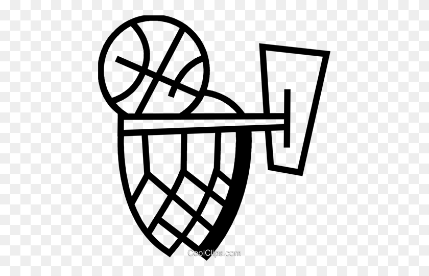 455x480 Basketballs And Nets Royalty Free Vector Clip Art Illustration - Clipart Nets