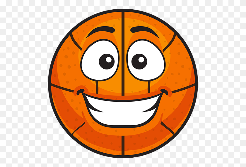 512x512 Basmoji - Basketball Emoji PNG