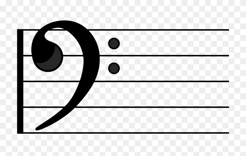 1280x779 Bass Clef - Bass Clipart Black And White