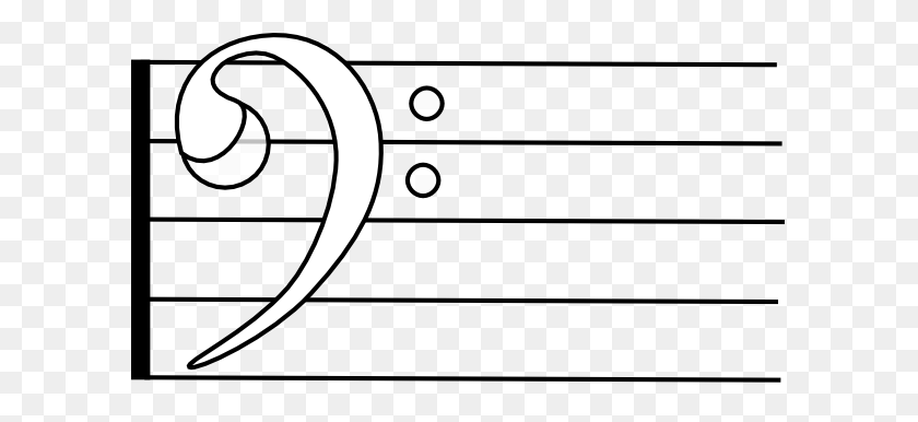 600x326 Bass Clef Clip Art - Bass Clipart Black And White