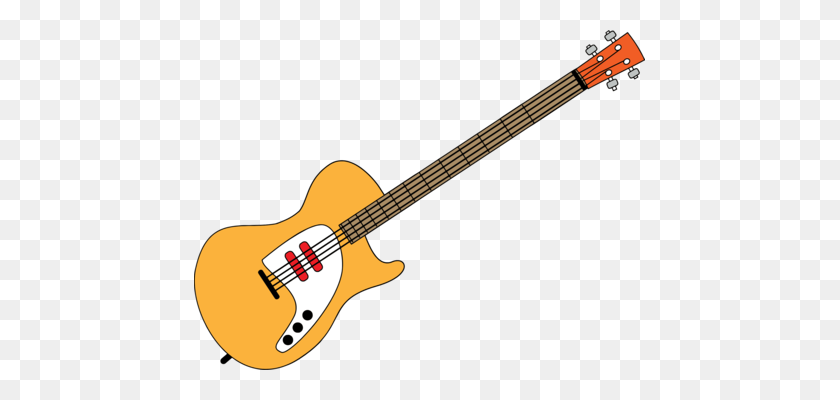 451x340 Bass Guitar Acoustic Electric Guitar Music - Steel Guitar Clip Art