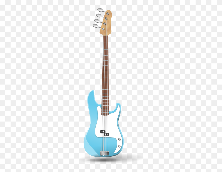252x591 Bass Guitar Clip Art Free Vector - Bass Clipart