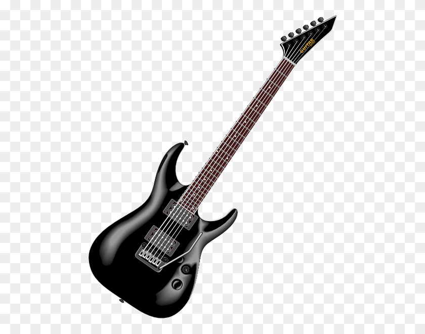 492x600 Bass Guitar Clipart Black And White - Bass Clipart Black And White