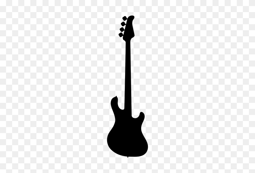 512x512 Bass Guitar Musical Instrument Silhouette - Bass PNG