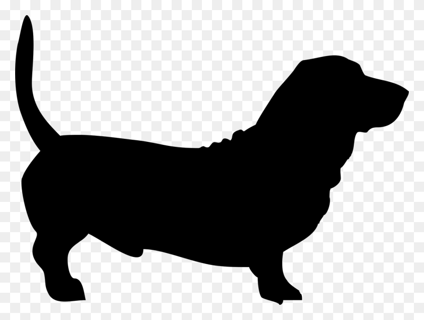 1280x942 Basset Hound Dachshund Dog Grooming Silhouette Clip Art - Dog Grooming Clipart