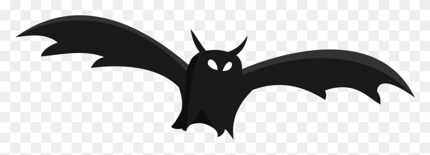 2394x750 Bat Cartoon Download Drawing - Bats Clipart Black And White